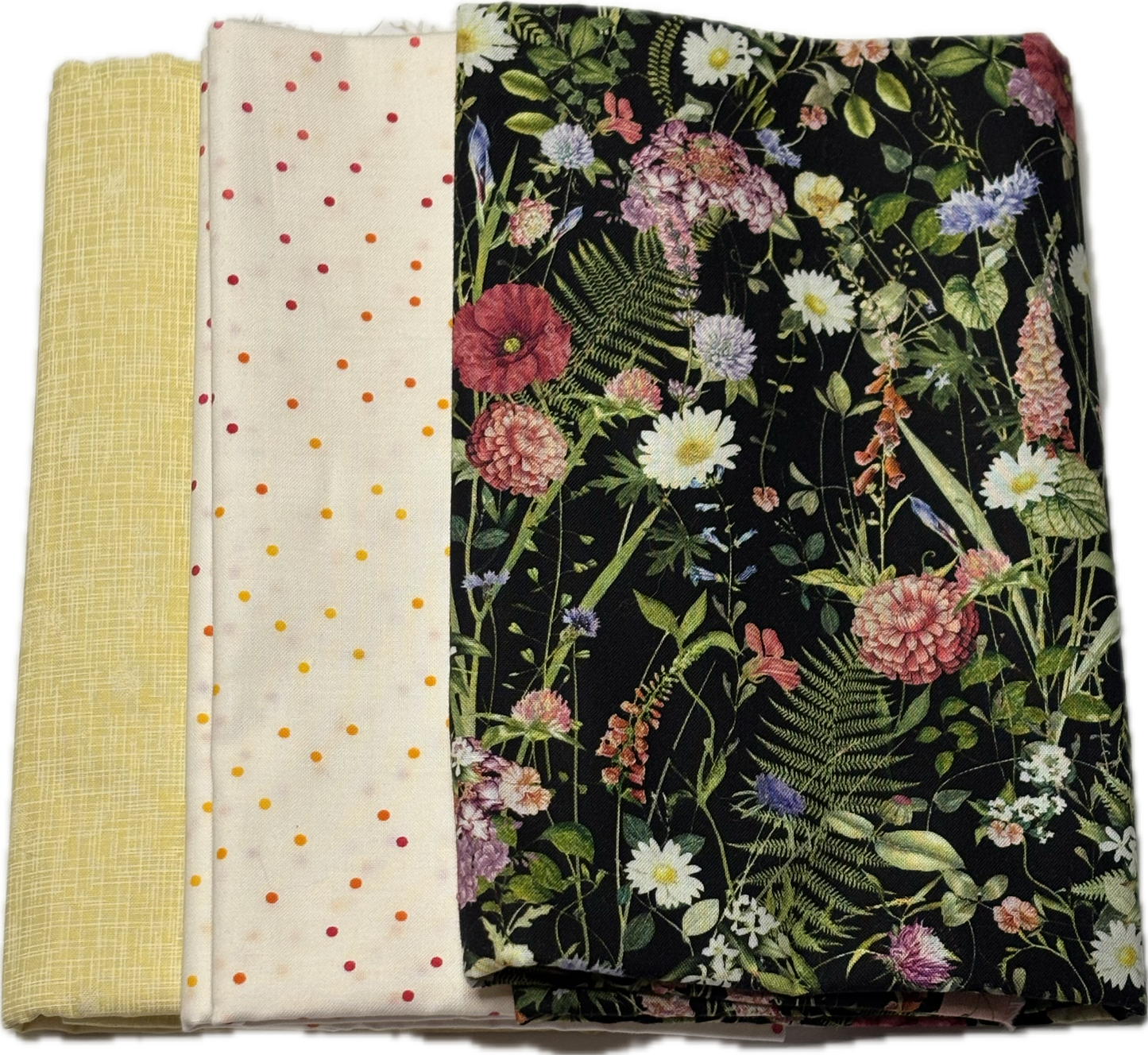 Black Floral 3 Yard Bundle