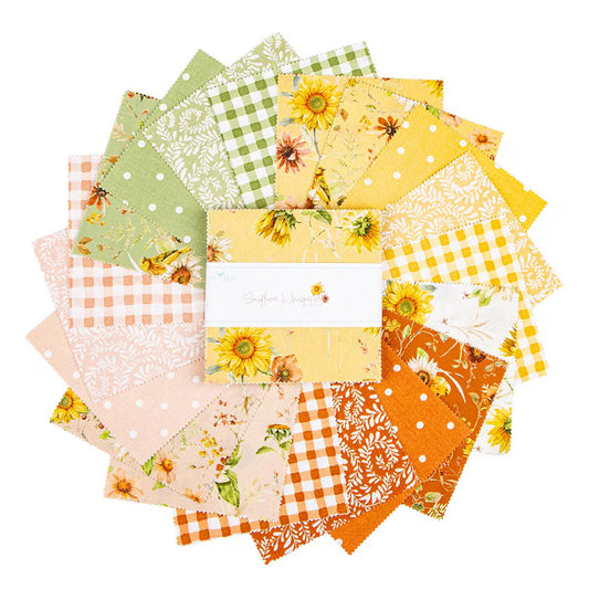 Sunflower Whispers 5" Stacker - Lisa Audit for Riley Blake