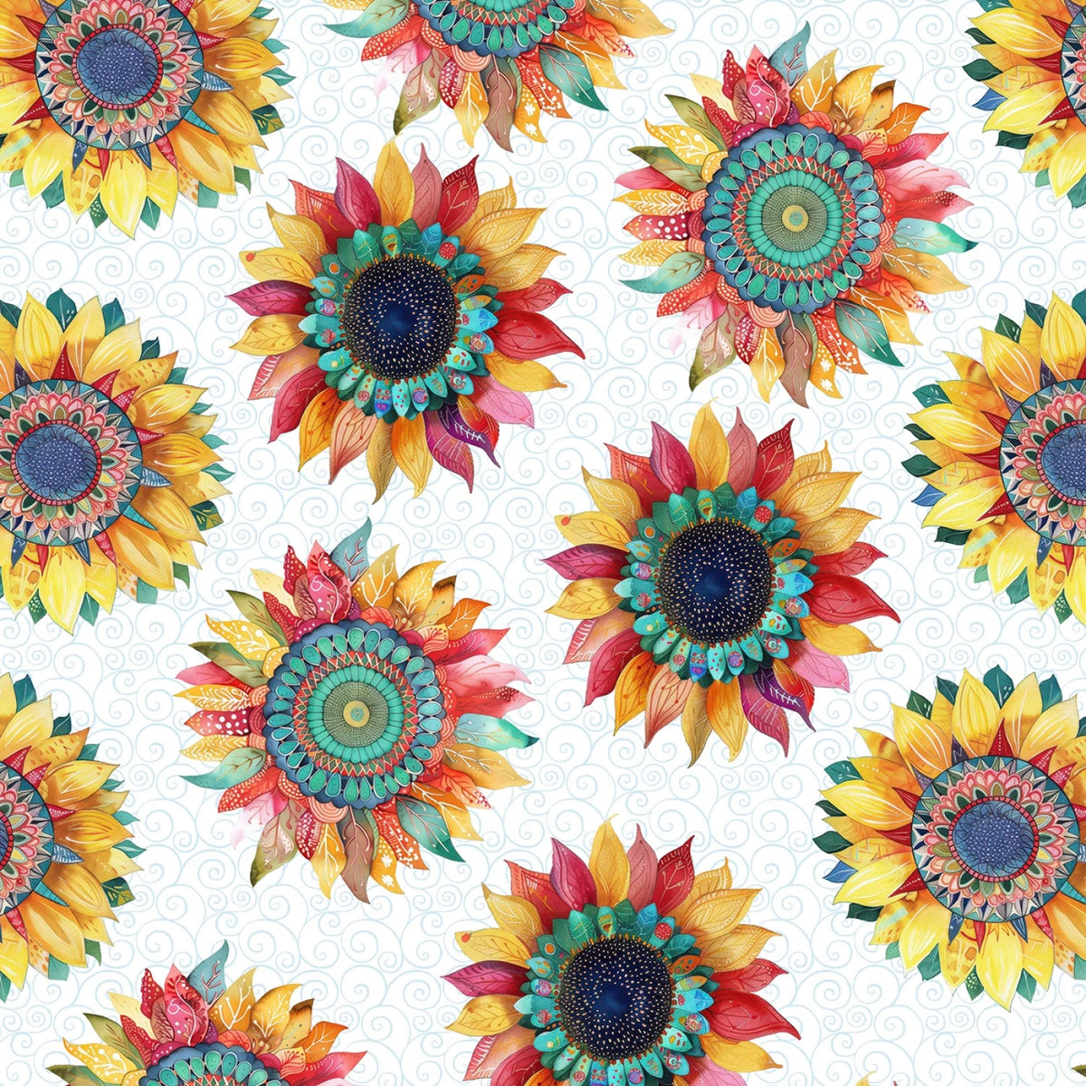 Multi Sunflowers From Blank Quilting