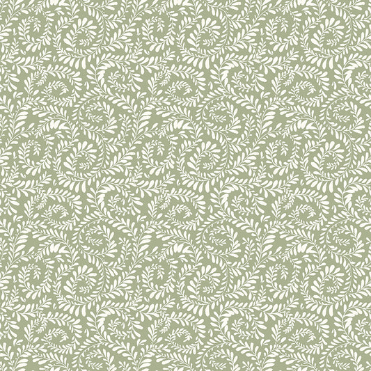 Sunflower Whispers Ferns Green - Lisa Audit for Riley Blake