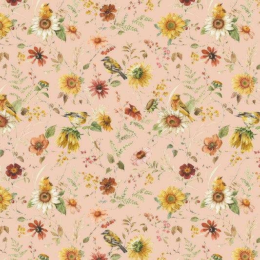 Sunflower Whispers Prairie Blush - Lisa Audit for Riley Blake