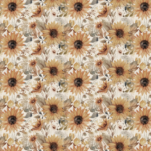 Evening on The Prairie Watercolor Sunflowers Cream by Modern Prairie
