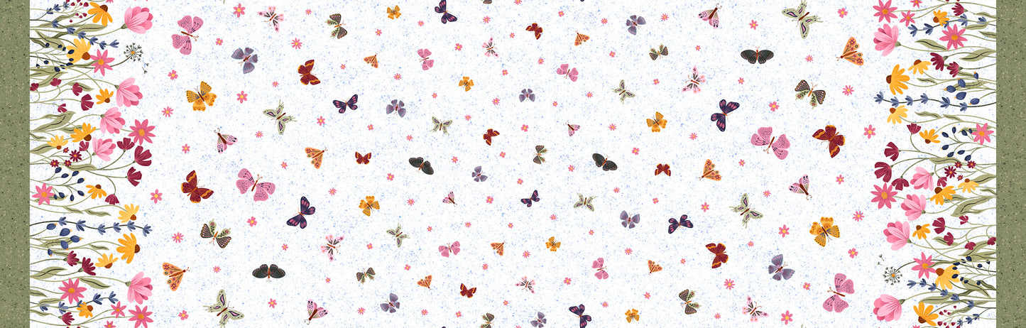 Flutter Blooms - Butterflies Border - PB Textiles