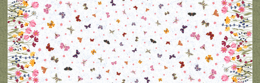 Flutter Blooms - Butterflies Border - PB Textiles