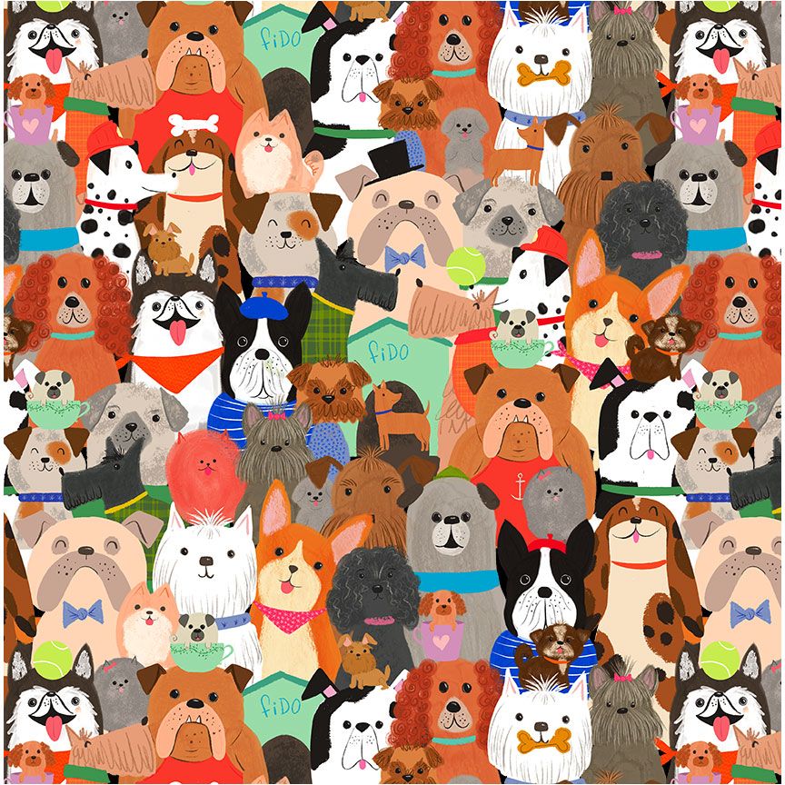 Packed Dogs By Timeless Treasures
