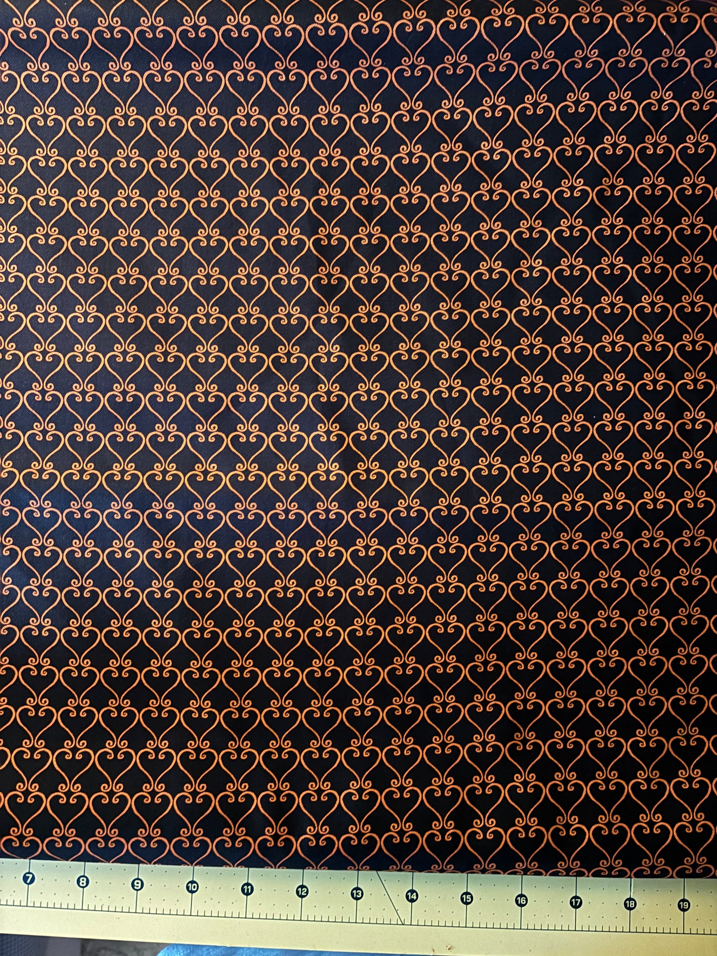 3 1/3 Yards Spooktacular Gnomes by Benartex. Fabric is black and orange.