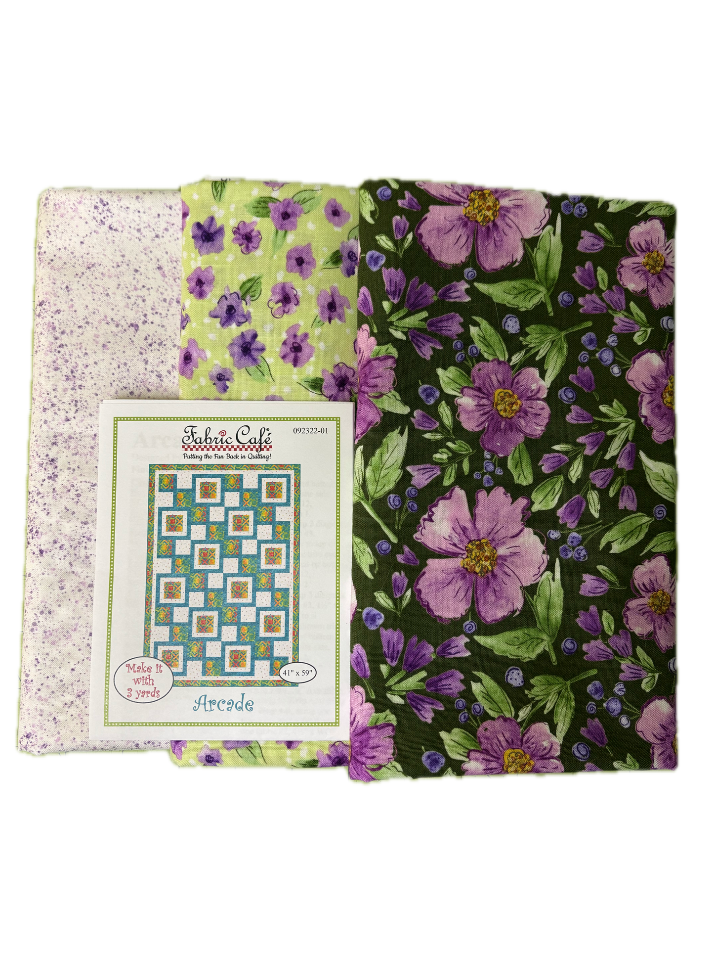 Purple Plum Petals 3 Yard Quilt Kit