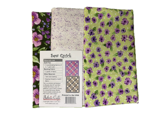 Purple Petals 3 Yard Quilt Kit