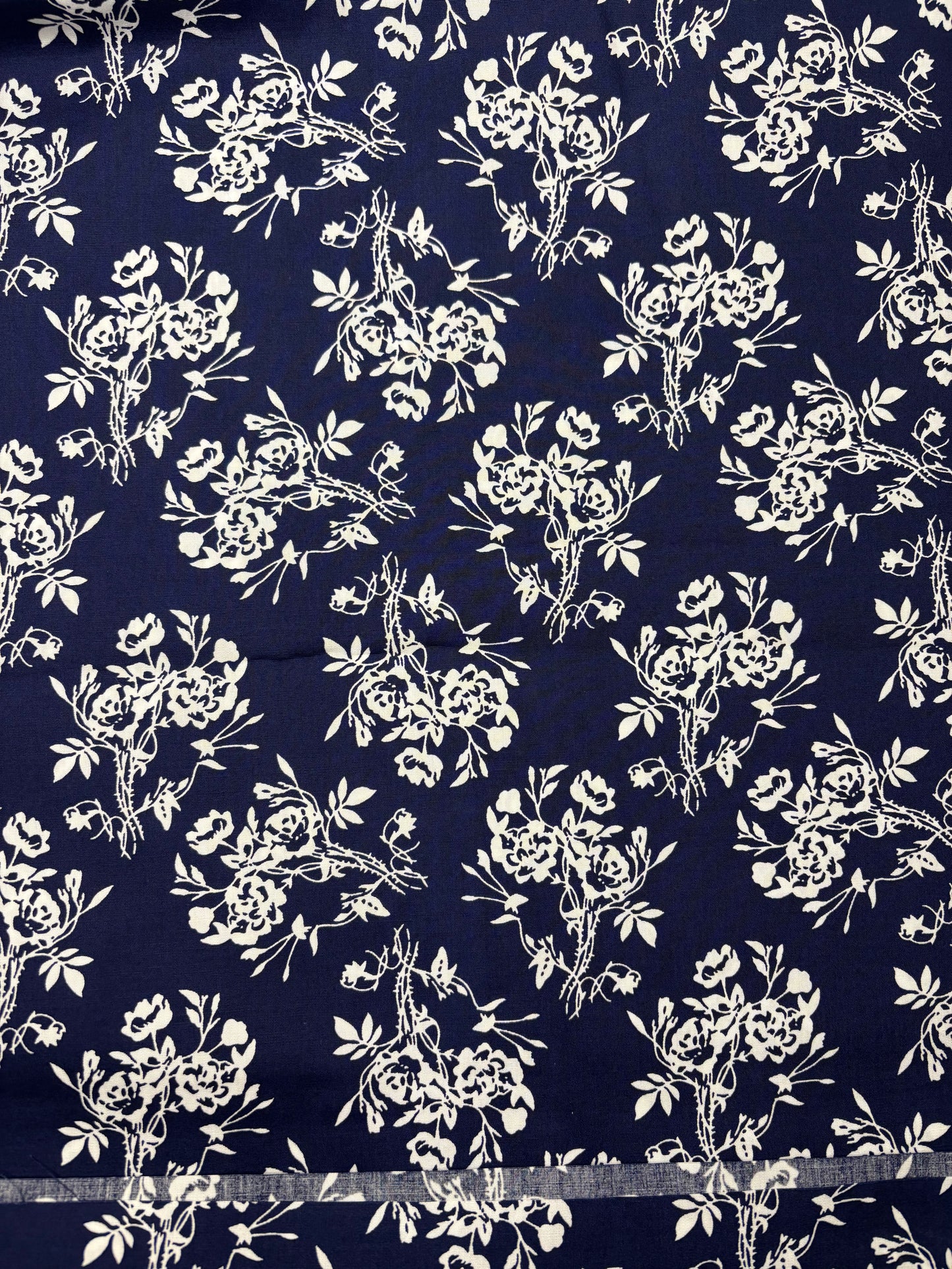 5 Yards - Navy Blue Floral by Benartex