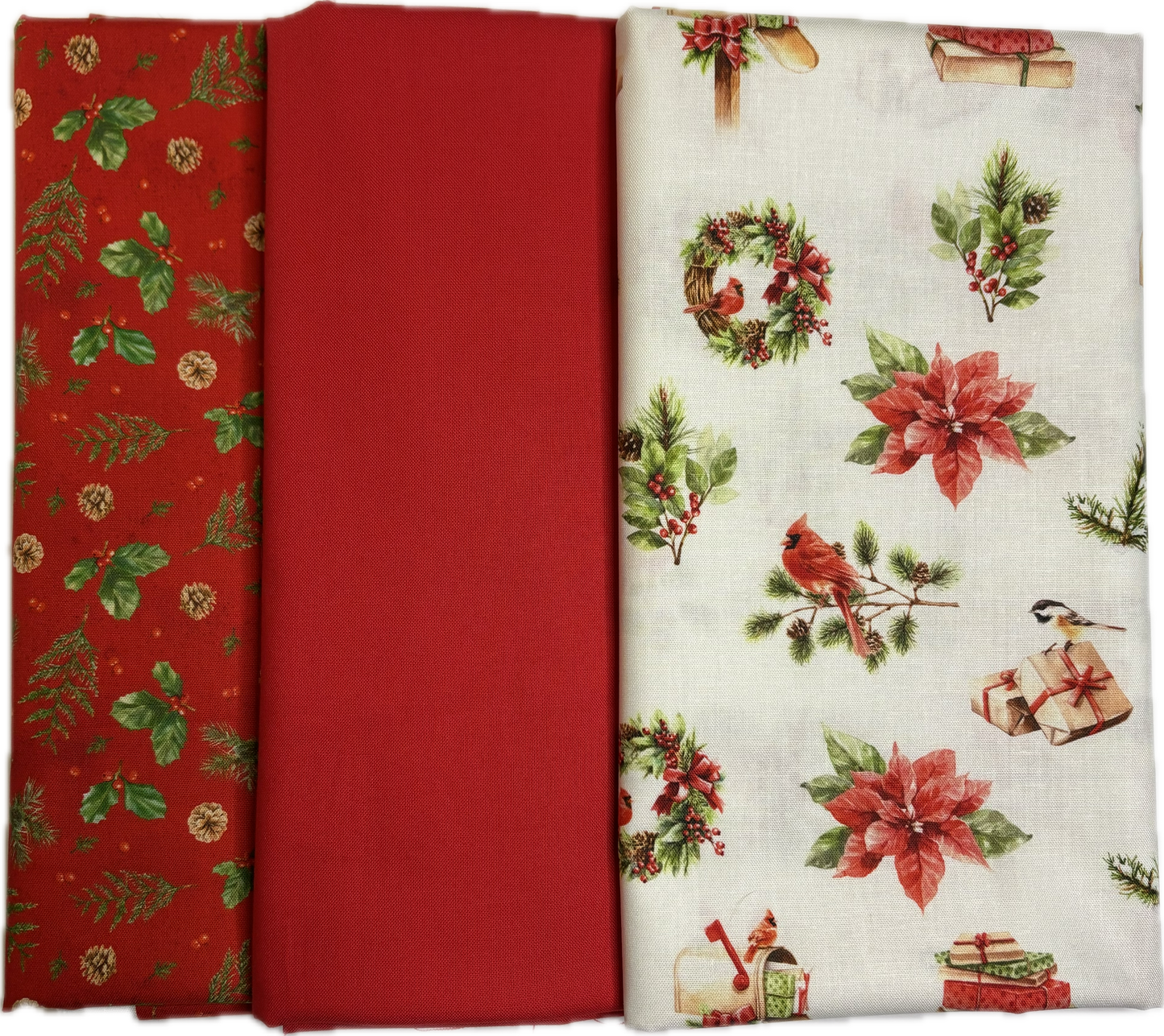 Red Feathered Festivities 3 Yard Bundle