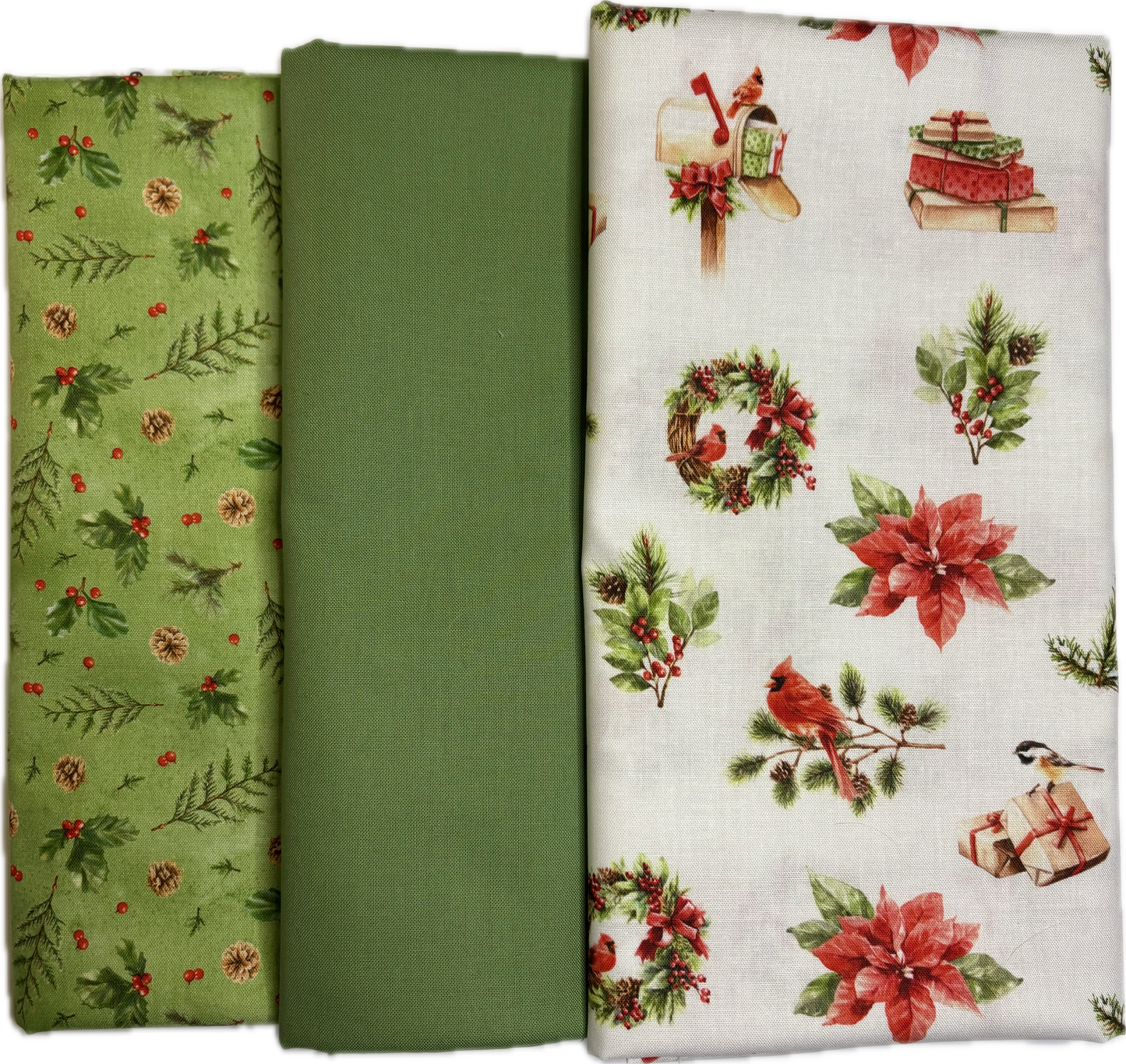 Green Feathered Festivities 3 Yard Bundle