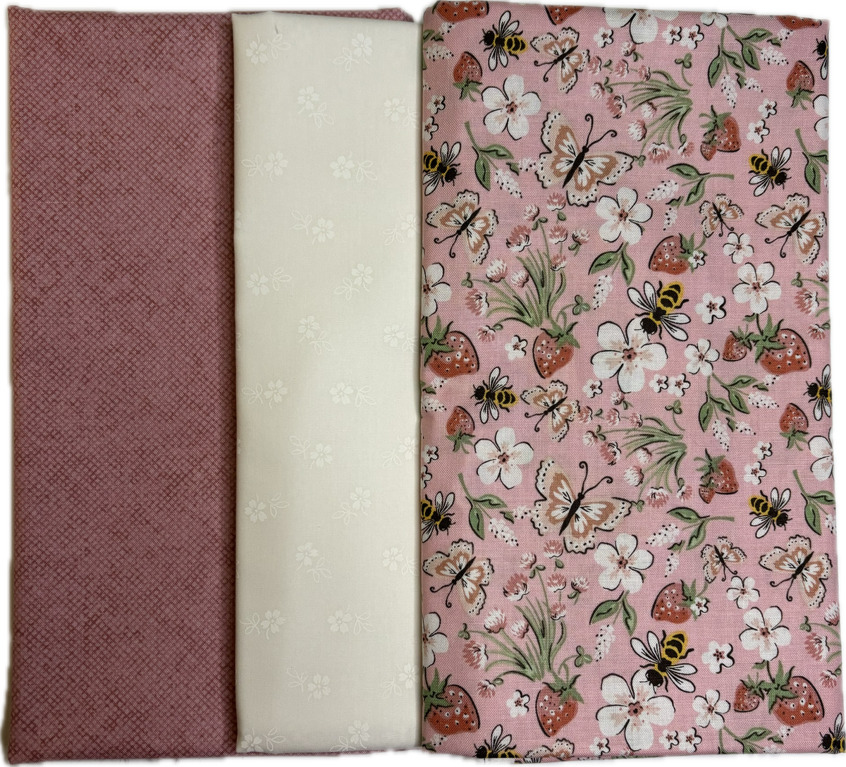 Pink Strawberry Preserves 3 Yard Bundle