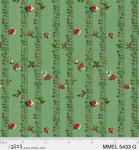 Merry Melody Singing Birds - Birds on Music - PB Textiles