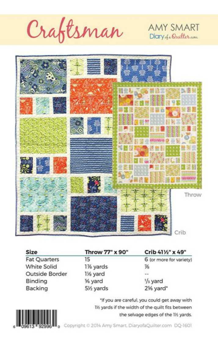 Amy Smart Craftsman Quilt Pattern