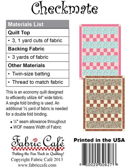 Checkmate Pattern by Fabric Cafe