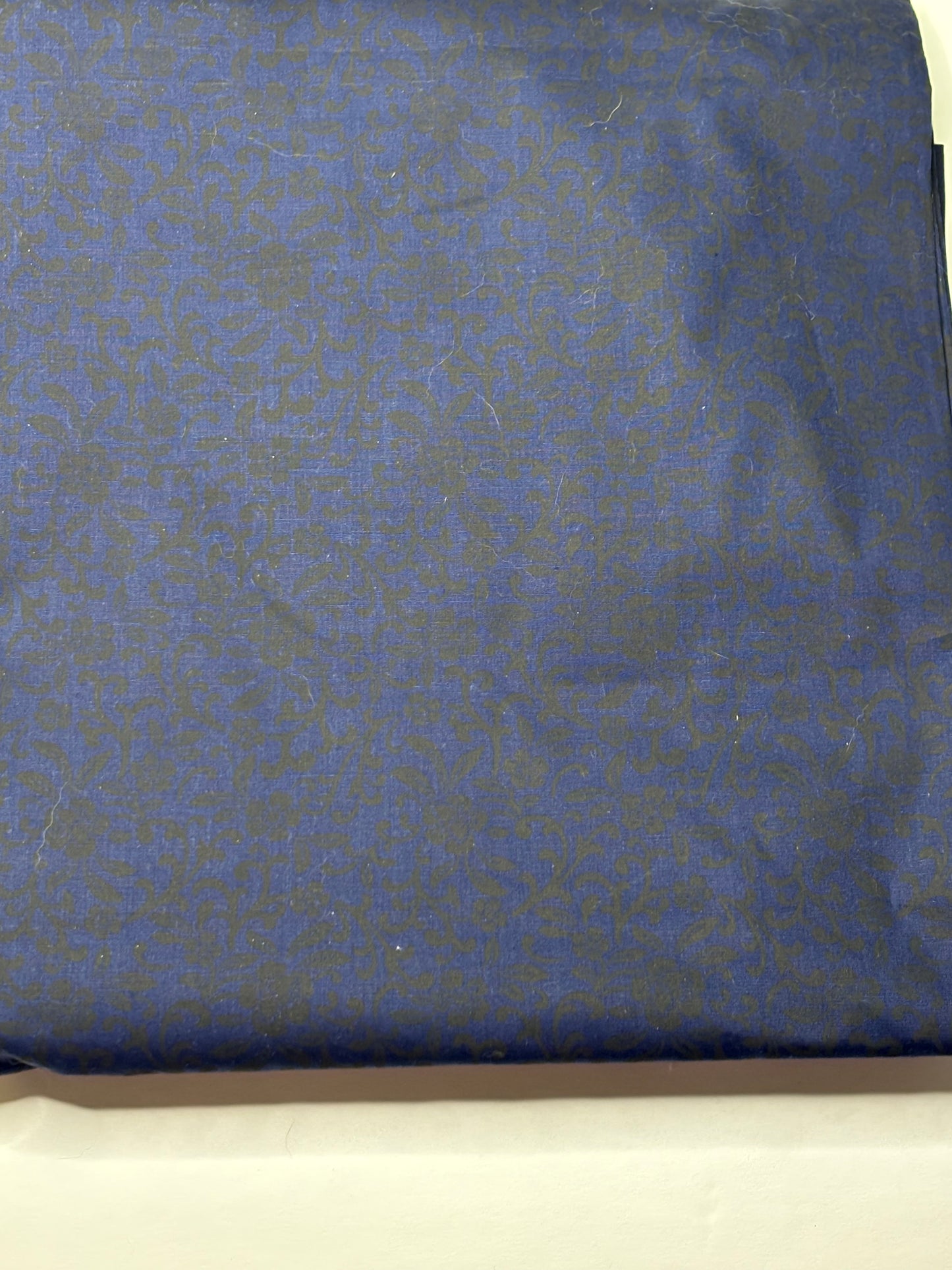 5 Yards of a Black and Navy Floral by Benartex