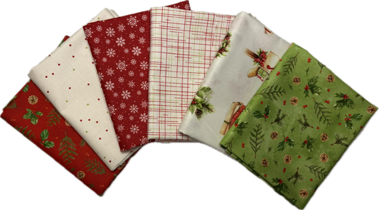 Small Birds Christmas Fat Quarters Bundle