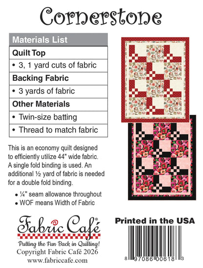 Cornerstone 3 Yard Pattern by Fabric Cafe