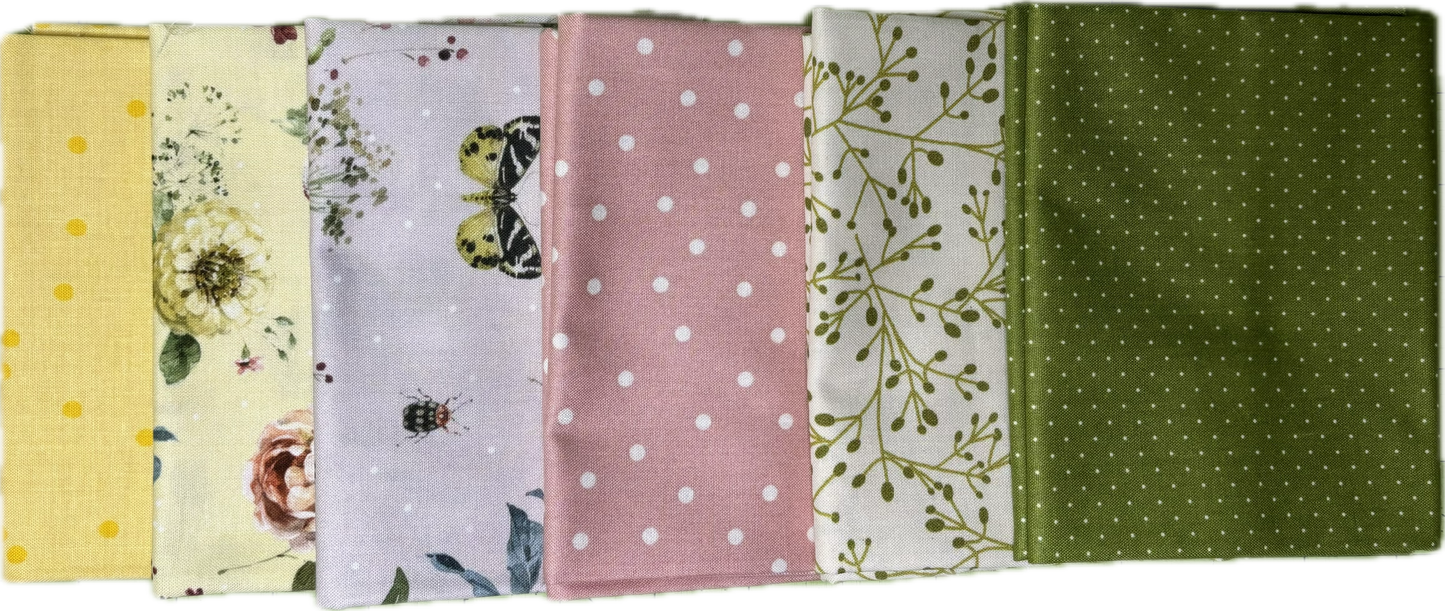 Small Pink/Yellow Sketchbook Fat Quarter Bundle