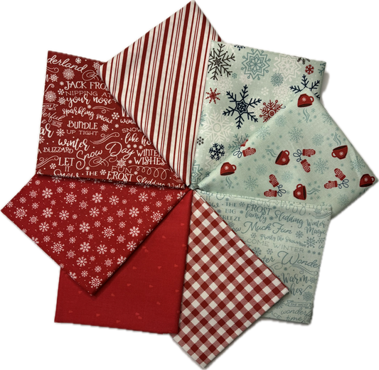 A Winter Wonderland Red Fat Quarter Bundle