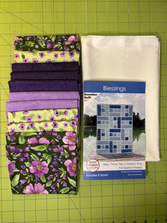 Plum Petals Blessing Quilt Kit