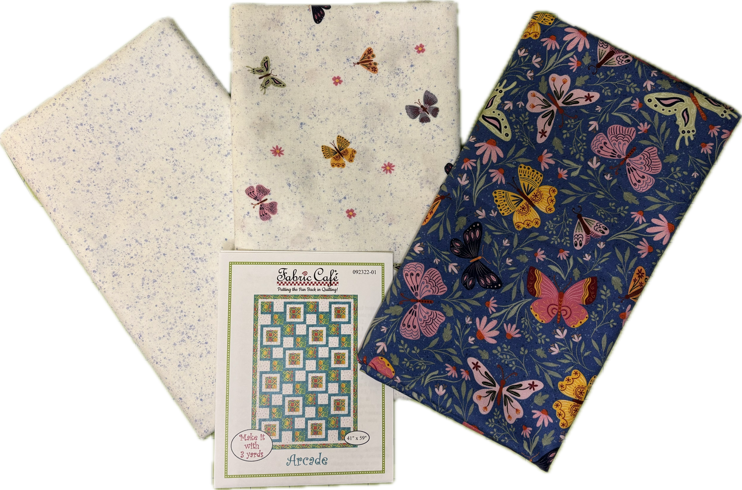 Flutterblooms Butterfly 3yrd Quilt Kit