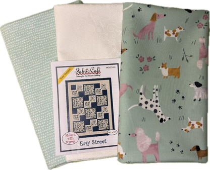 Mint Puppy 3 yard Quilt Kit