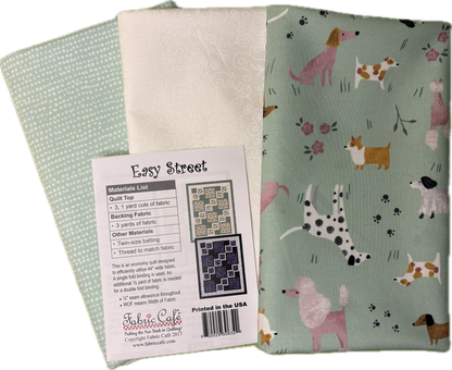 Mint Puppy 3 yard Quilt Kit