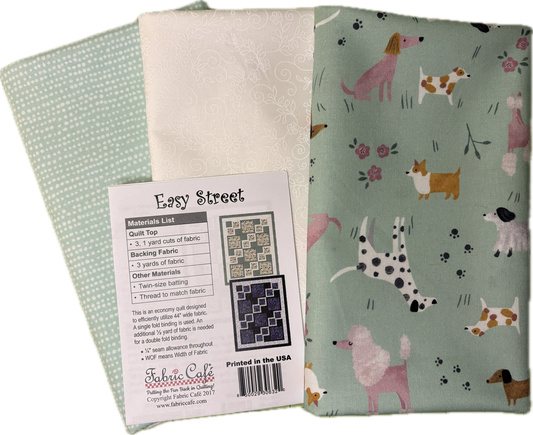Mint Puppy 3 yard Quilt Kit