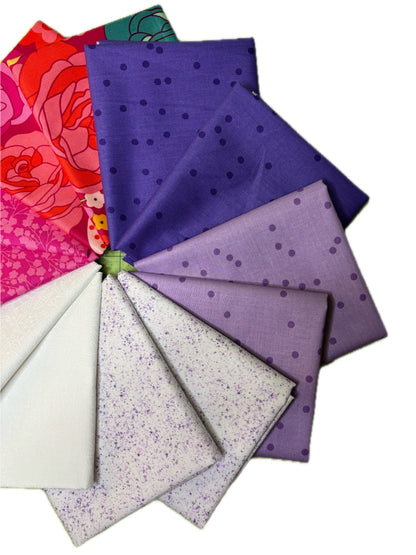 Purple Flowers Fat Quarter Bundles