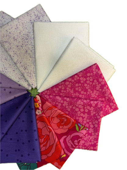 Purple Flowers Fat Quarter Bundles