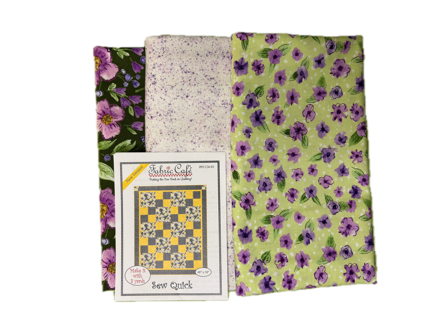 Purple Petals 3 Yard Quilt Kit
