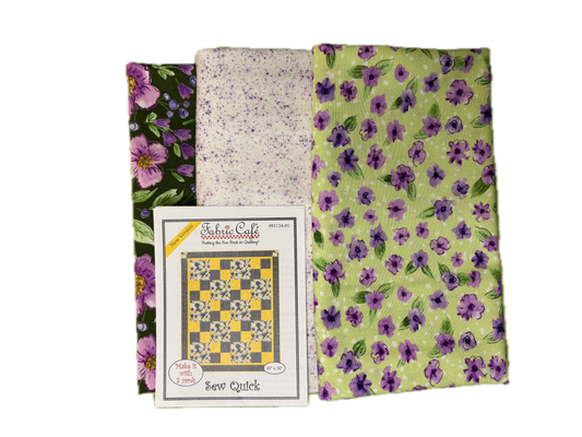 Purple Petals 3 Yard Quilt Kit