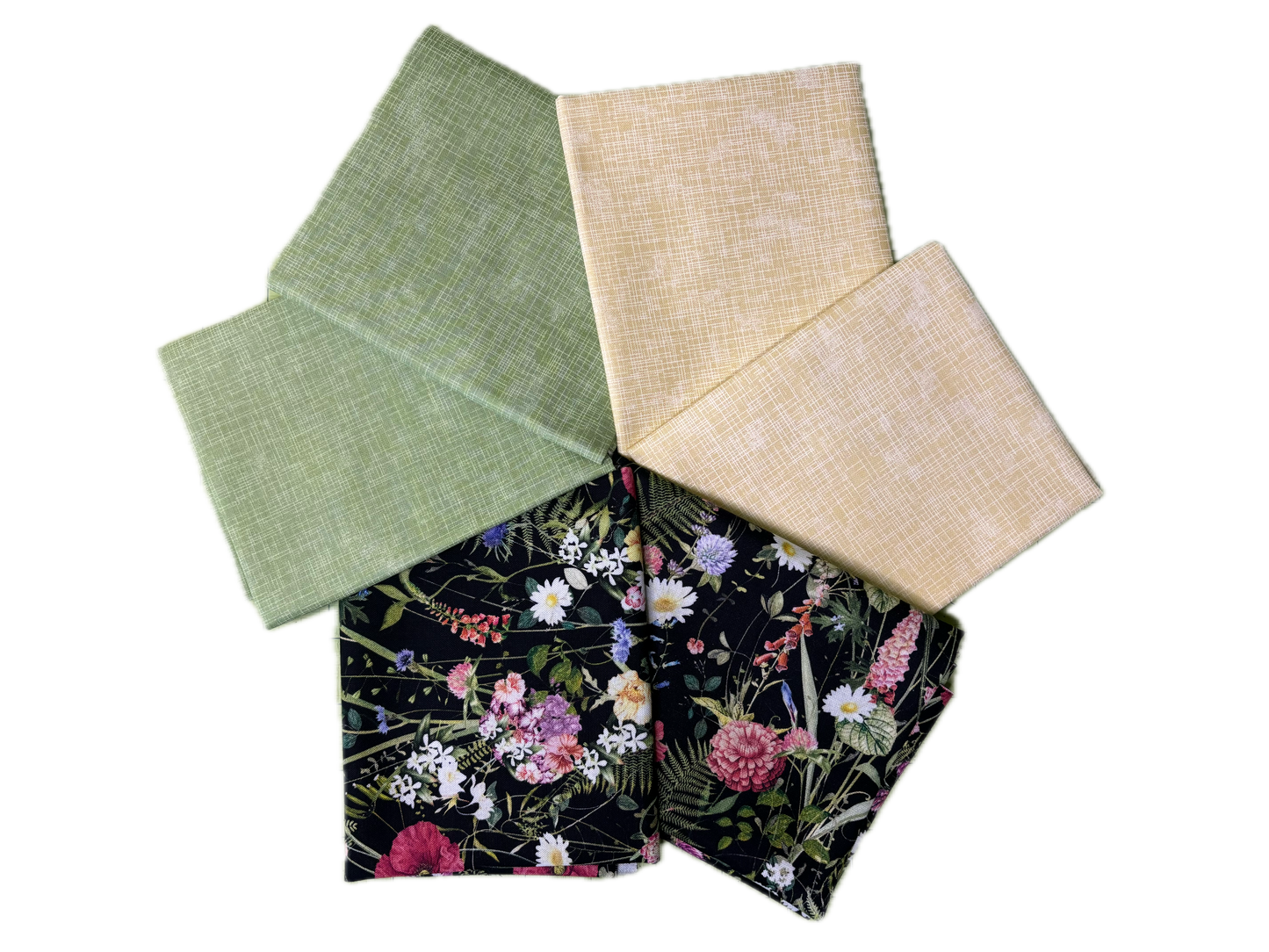 Small Black Floral Fat Quarter Bundle