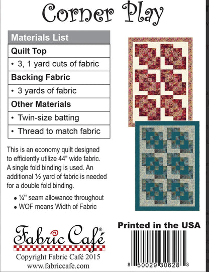 Corner Play Pattern by Fabric Cafe