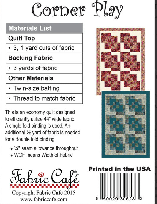 Corner Play Pattern by Fabric Cafe