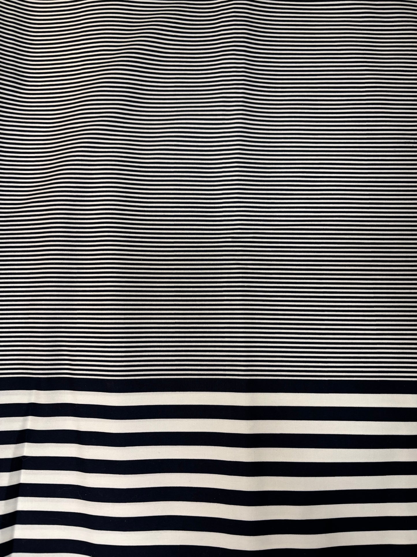 4 3/4 Yards - Black and White Stripes by Benartex