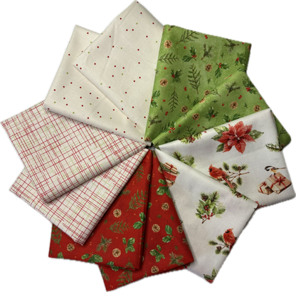 Large Christmas Birds Fat Quarter Bundle