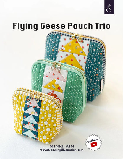 Flying Geese Pouch Trio Pattern