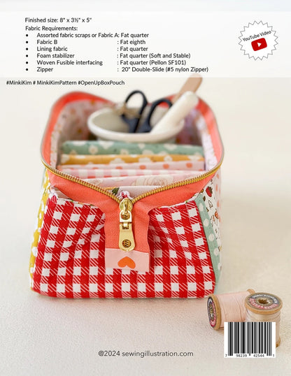 Open Up Box Pouch Pattern
