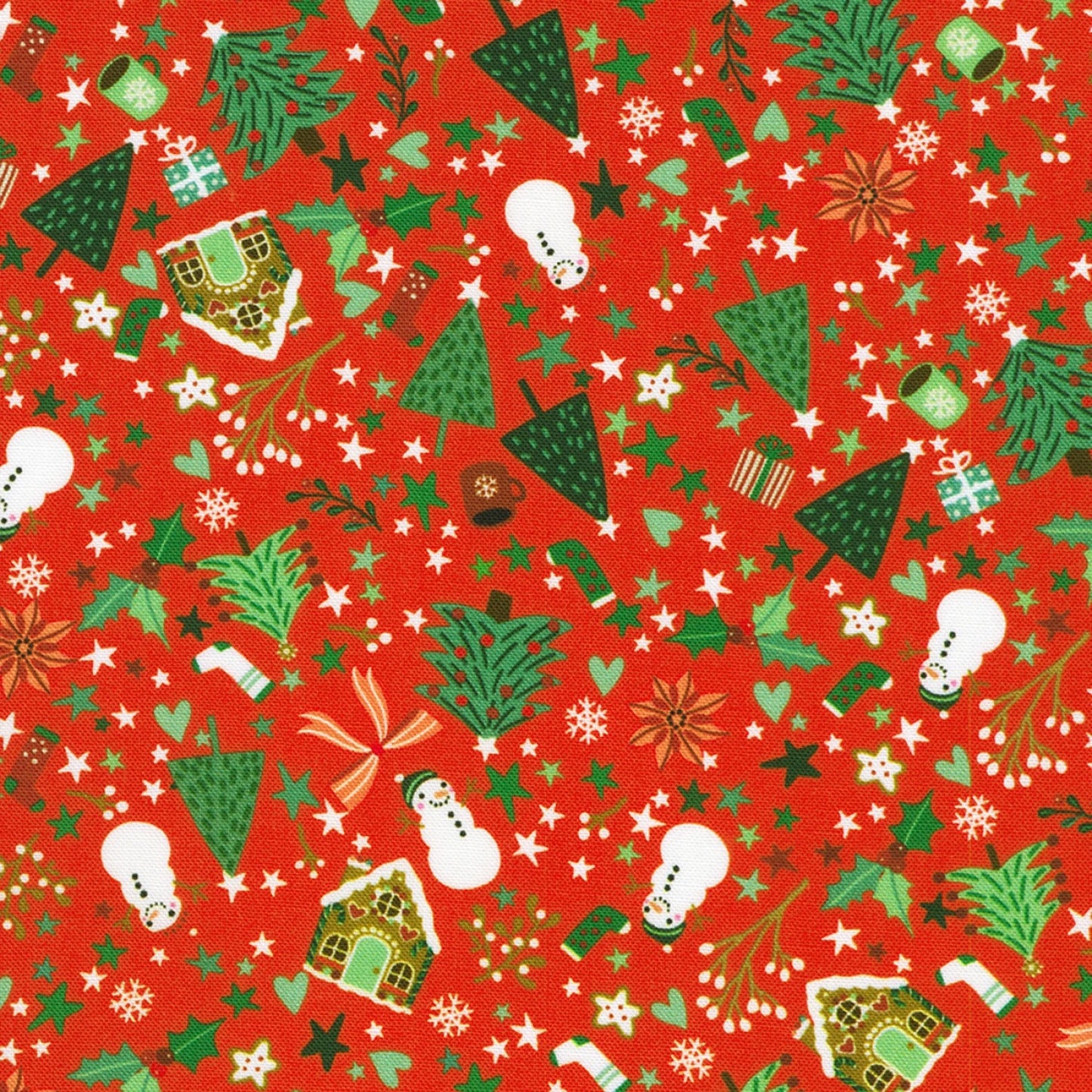 Garnet Snowman, Christmas Trees and Gingerbread Houses