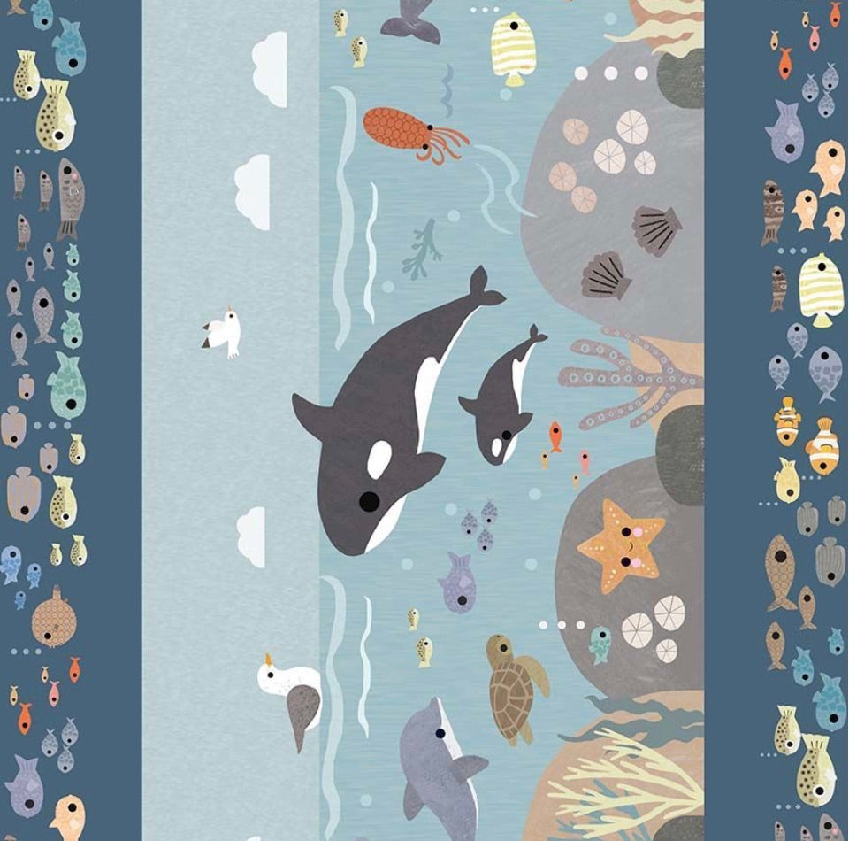 High Seas Stripe (Border Fabric) - By Dear Stella