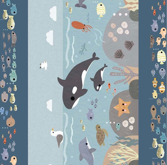 High Seas Stripe (Border Fabric) - By Dear Stella