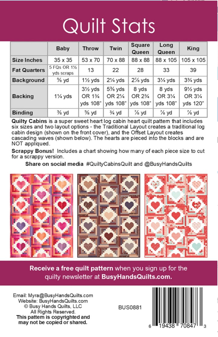 Quilty Cabin Pattern
