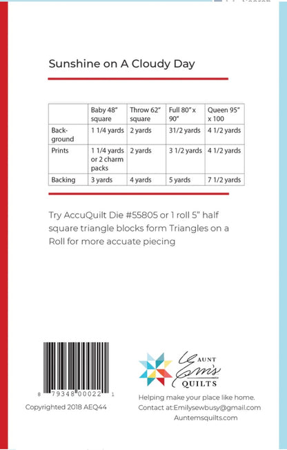 Sunshine on a Cloudy Day by Aunt Ems Quilts