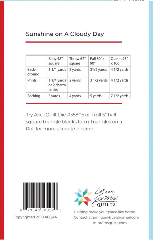 Sunshine on a Cloudy Day by Aunt Ems Quilts