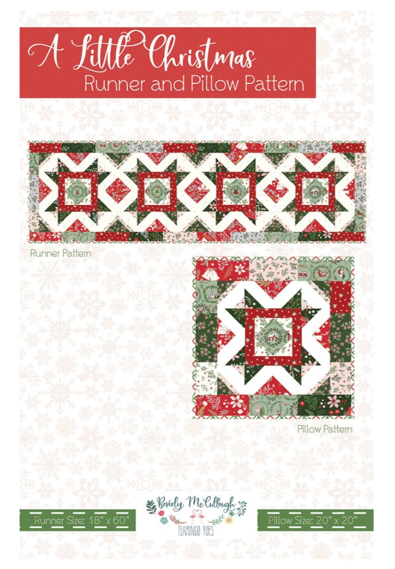 A Little Christmas Runner and Pillow by Beverly McCullough