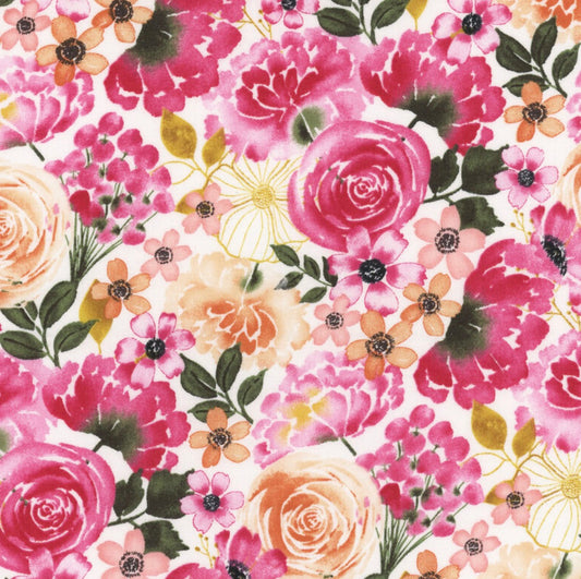 Multi Packed Florals from Wilmington Fabrics