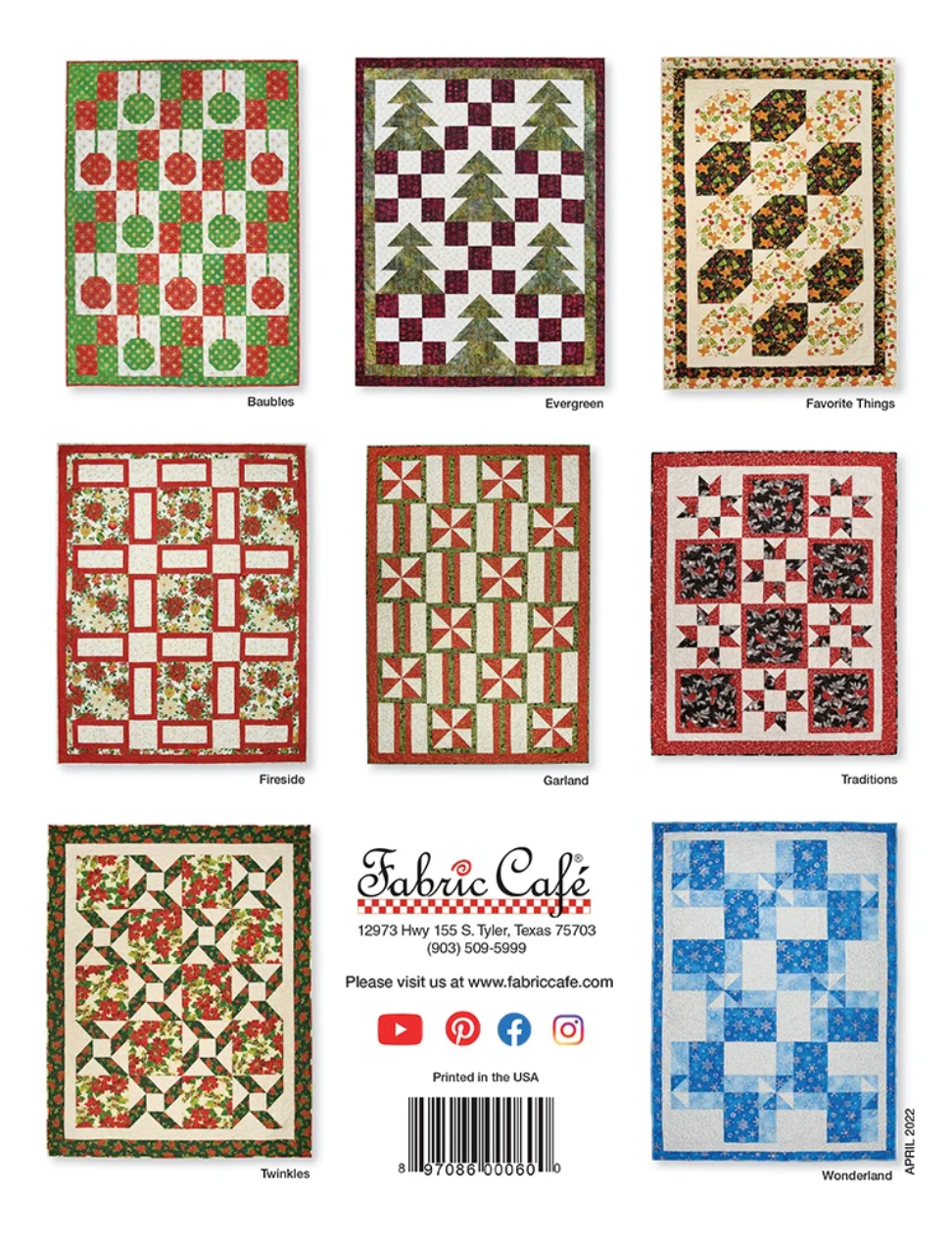 Make it Christmas with 3 Yard Quilts by Fabric Cafe