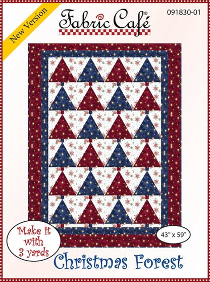 Christmas Forest 3 Yard Quilt Pattern by Fabric Cafe